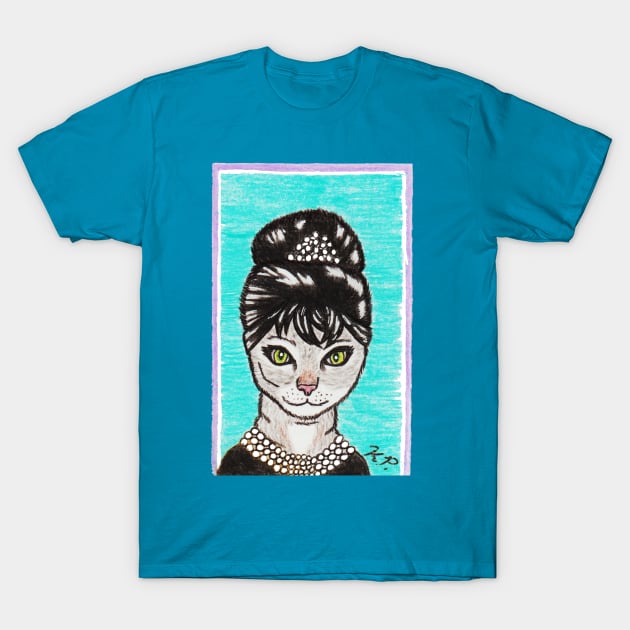 Purrrfect Breakfast at Tiffany's T-Shirt by Nightcat17